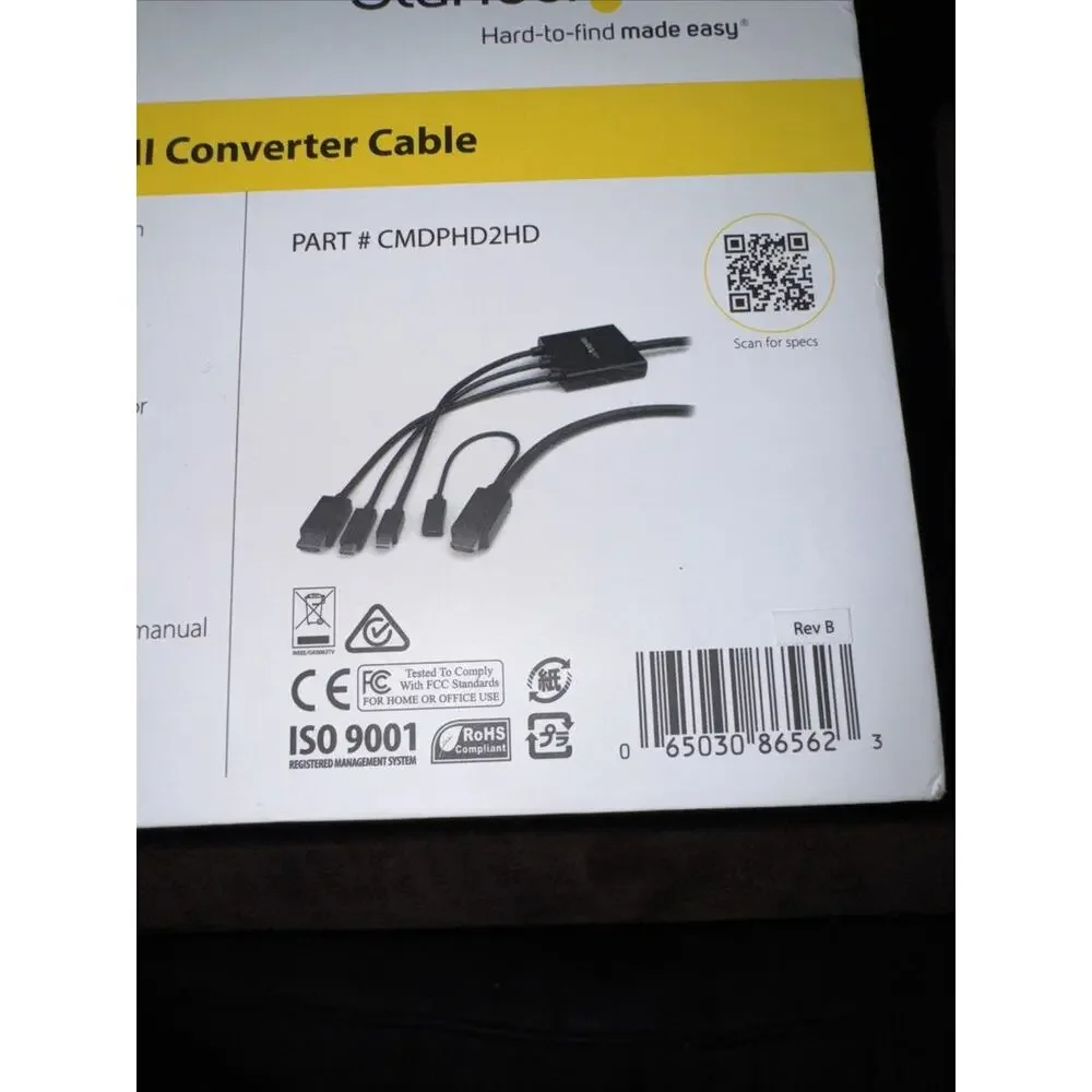 NEW StarTech 2m (6ft) USB-C, HDMI or Mini DisplayPort to HDMI Converter Cable